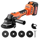 VEVOR Cordless Angle Grinder Kit, 4-1/2" 9000RPM