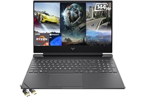 HP Victus Gaming Laptop, 15.6" FHD IPS 144Hz Display, AMD 6-Core Ryzen 5 7535HS(Beat i7-11600H), GeForce RTX 2050, 16GB DDR5, 1TB NVMe SSD, Backlit KB, Wi-Fi 6, RJ-45, USB-C, PDG HDMI, Win 11 Pro