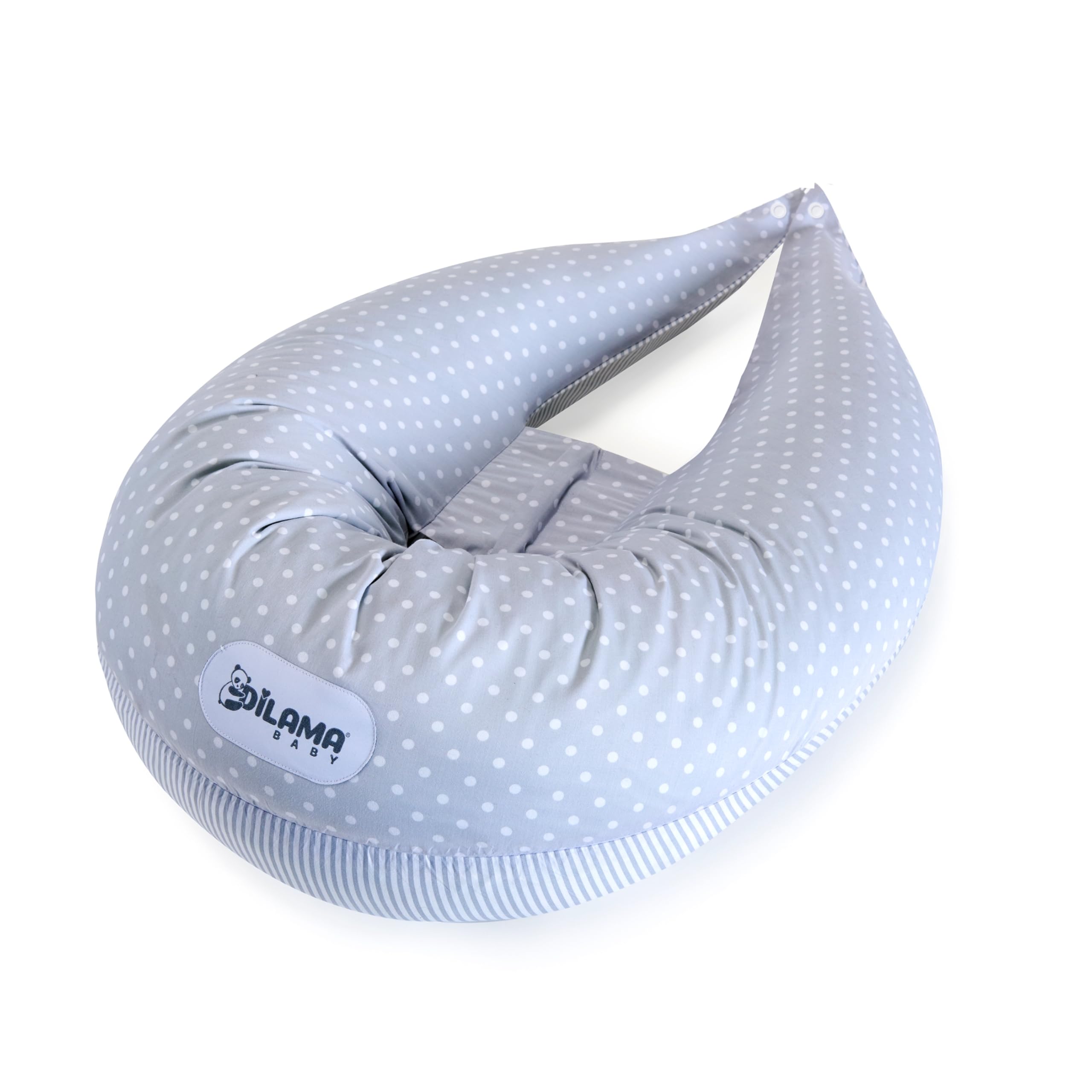 Dilamababy Hybrid Memory Pregnancy Pillow for Maternity and Nursing – Ergonomic Side Sleeping Support – Lightweight & Space-Saving Body Pillow for Pregnant Women – Washable Cover – Made in Italy