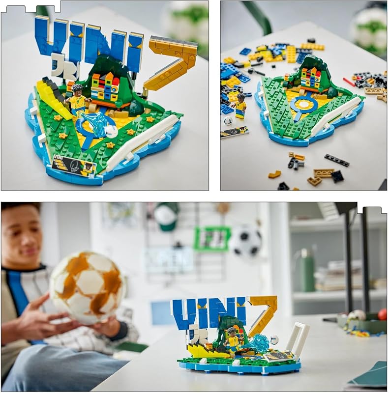Editions Vinicius Jr. – Best of - Jeu Football - Maquette 3D avec Minifigurine Collector - Décoration de Chambre d'enfant - Cadeau dès 10 Ans pour Garçon, Fille ou Adulte Fan de Sport 43027