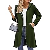 Zeagoo Women's Fall Jacket 2025 Zip Up Hoodies Long Sleeve Long Tunic Sweatshirts Oversized Fleece Casual Coat with Pocket