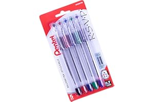 Pentel R.S.V.P. Ballpoint Pen, Everyday Writing, Office Supplies, School Supplies, Long Lasting 1,400m Writing Distance, 0.7m