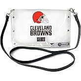 Littlearth womens NFL Clear Envelope Purse With Black Fashion Strap