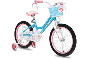 JOYSTAR Angel Girls Bike for Toddlers and Kids Ages 2-12 Years Old, 12 14 16 18 20 Inch Kids Bike with Training Wheels & Bask