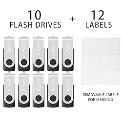 10-Pack Enfain 16GB USB 2.0 Swivel Flash