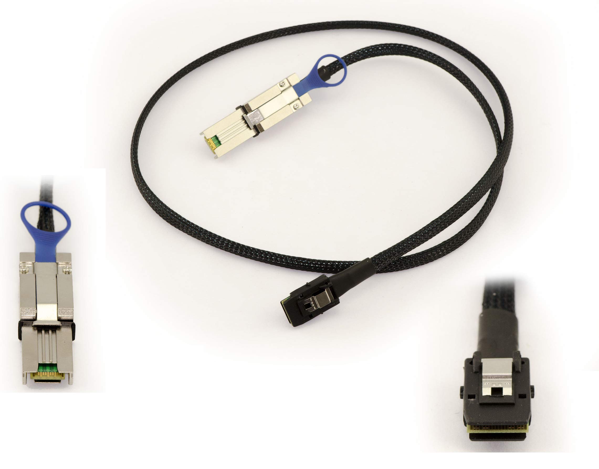 Kalea-Informatique© SFF-8088 / SFF-8087 MiniSAS Cord - Cable Length 1 m SFF8088 26 Pin Mini-SAS External / SFF8087 36-Pin MiniSAS Internal