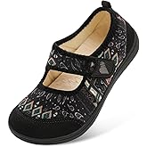 BARERUN Womens Slippers Wide Diabetic Shoes for Women Adjustable House Slippers Swollen Bunions Neuropathy House Shoes Stable Non Slip Barefoot Walking Shoes Indoor Outdoor