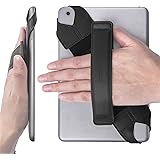 JOYLINK Universal Tablet Hand Strap Holder, 360 Degrees Swivel Leather Handle Grip with Elastic Belt, Secure & Portable for 7.9" -8.4" Tablets (Samsung Asus Acer Google Lenovo iPad Mini), Black