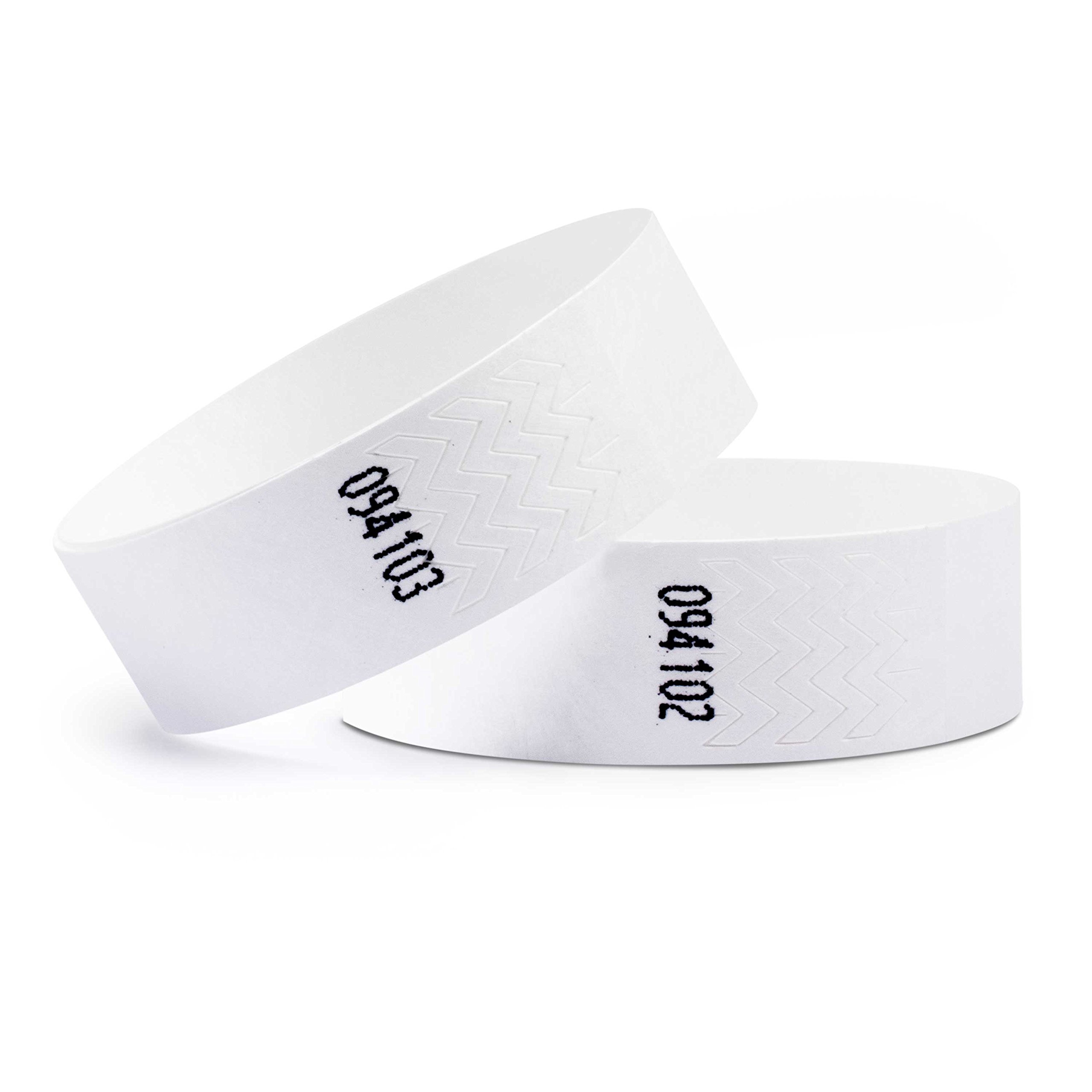 linie zwo ®, Pack of 100 Wristbands 19 x 254 mm, White