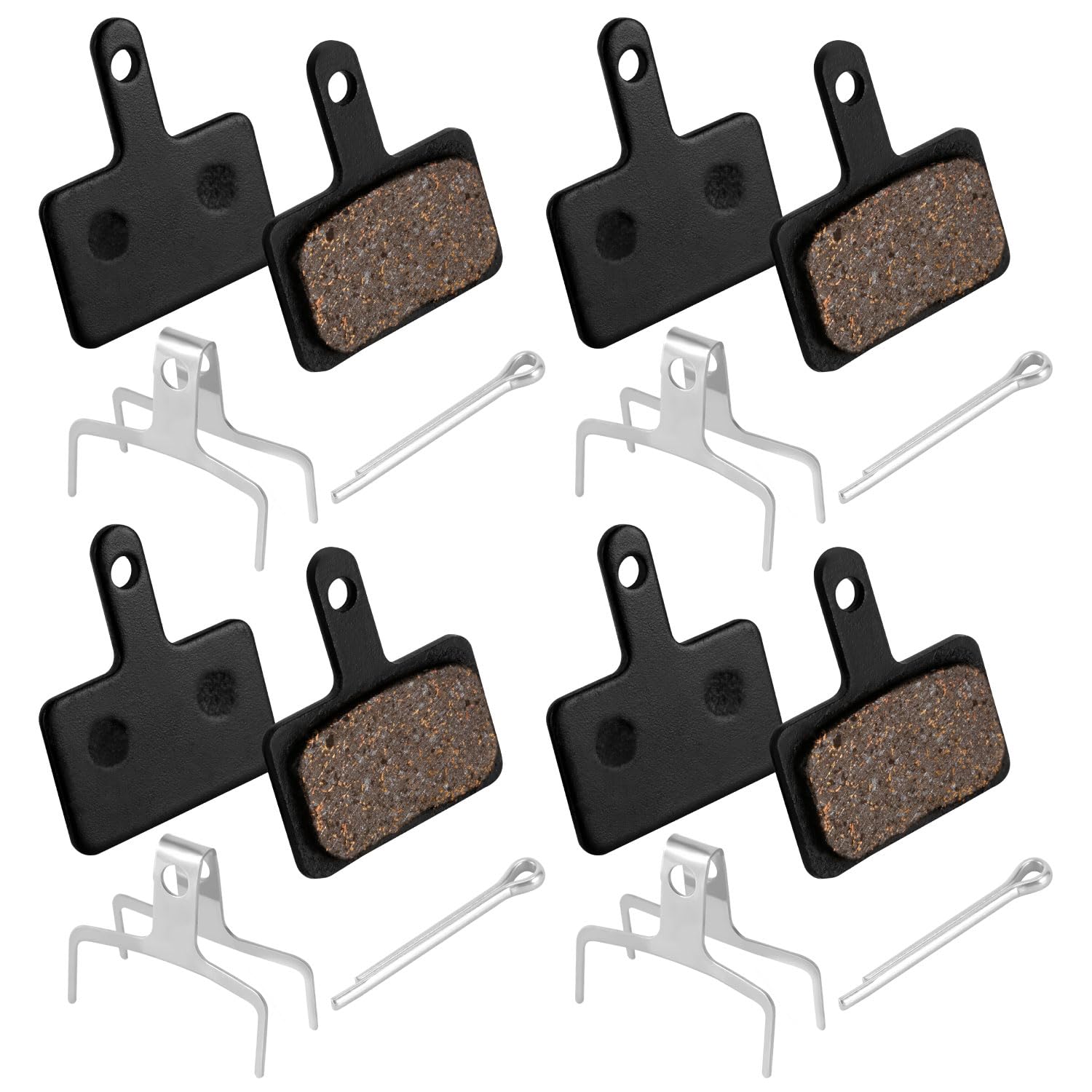 4 Packs Bike Brake Pads, Ceramic Bicycle Disc Brake Pads Replacement Mountain Bicycle Accessories for Tektro Shimano TRP Deore Br-M575 B01s Mt200 M525 M515 MTB Ebike