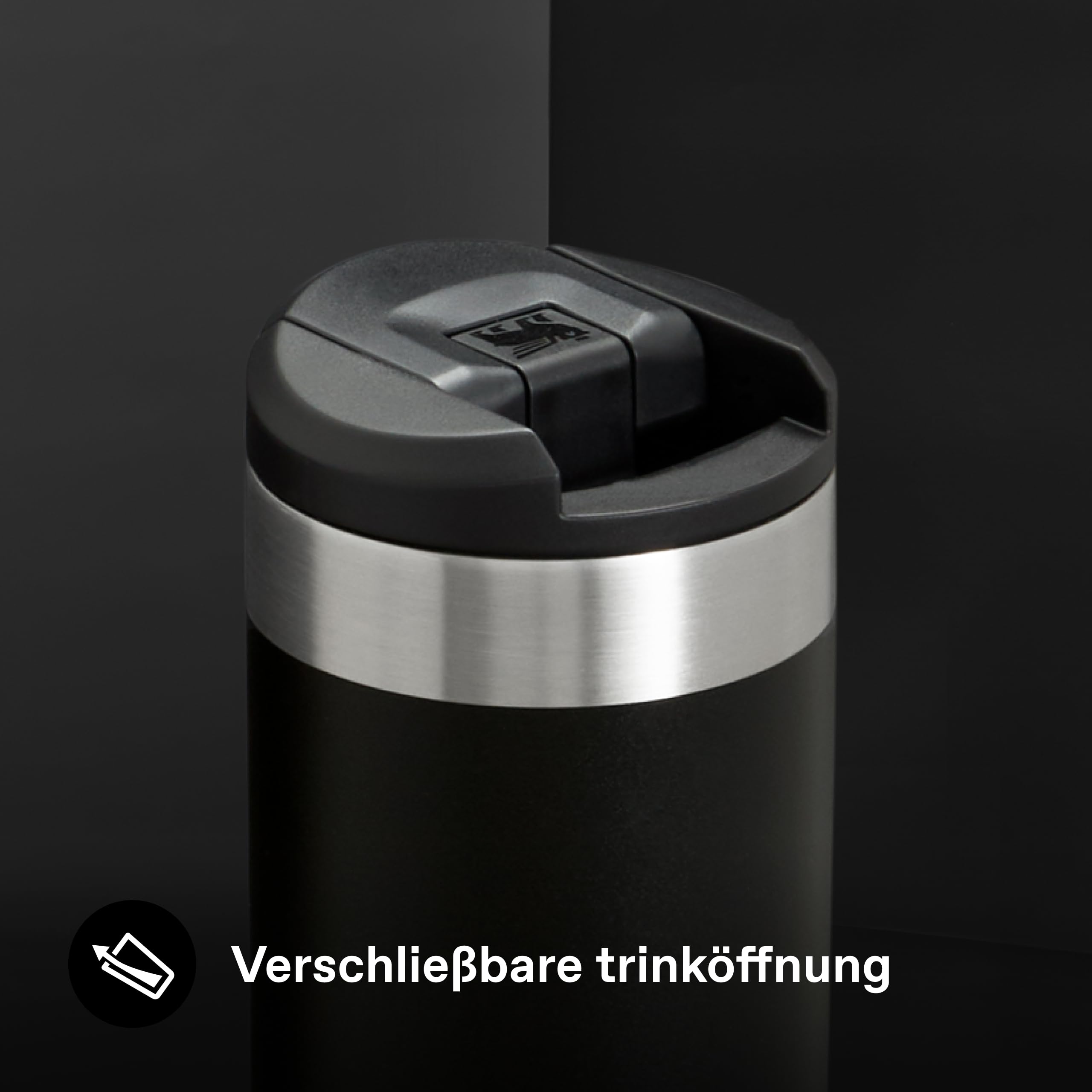 STANLEY 1913 Aerolight Transit Thermobecher 0.6L - Hält 6 Stunden Heiß - Spülmaschinenfest - Kaffeebecher To Go Auslaufsicher - Kompatibel Mit Gängigen Pkw-Getränkehalterungen - Black 2.0 7