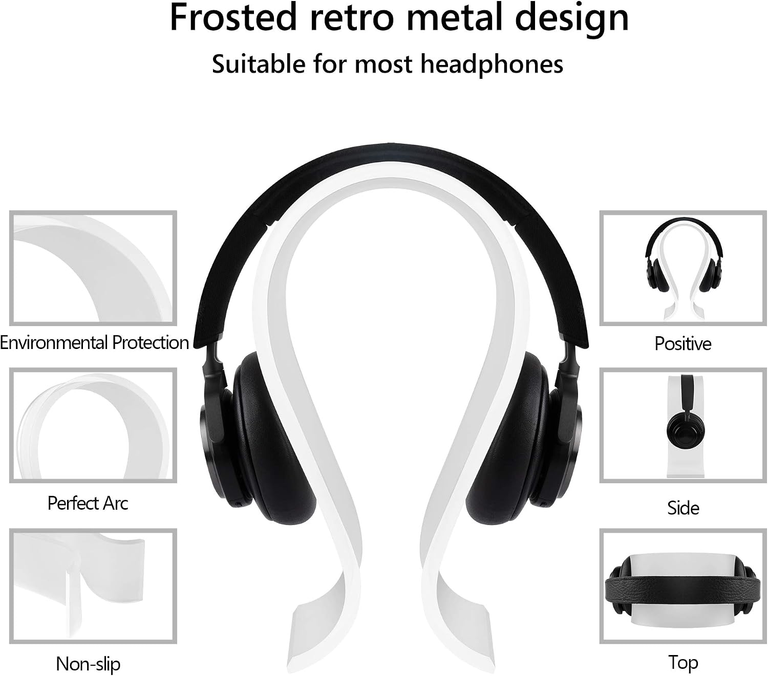 GEEKRIA Acrylic Omega Headphones Stand for Over-Ear Headphones, Gaming Headset Stand - Image 3