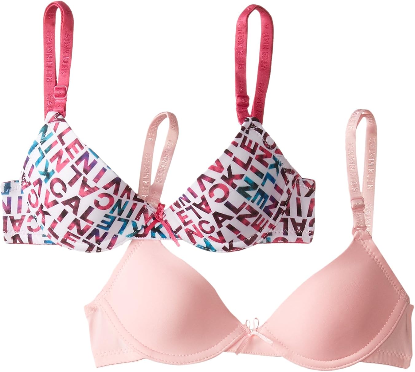 Calvin Klein Big Girls' Molded Underwire Bra (Pack of 2) at Amazon