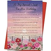 Mcduldul Aunt Birthday Card | Best Birthday Gifts for Aunt from Nephew Niece | 5.3 x 8.0 Inch Greeting Cards with Envelope