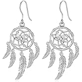 INFUSEU Sterling Silver Irish Jewelry for Women Girls, Celtic Witches Knot Dangle Earrings