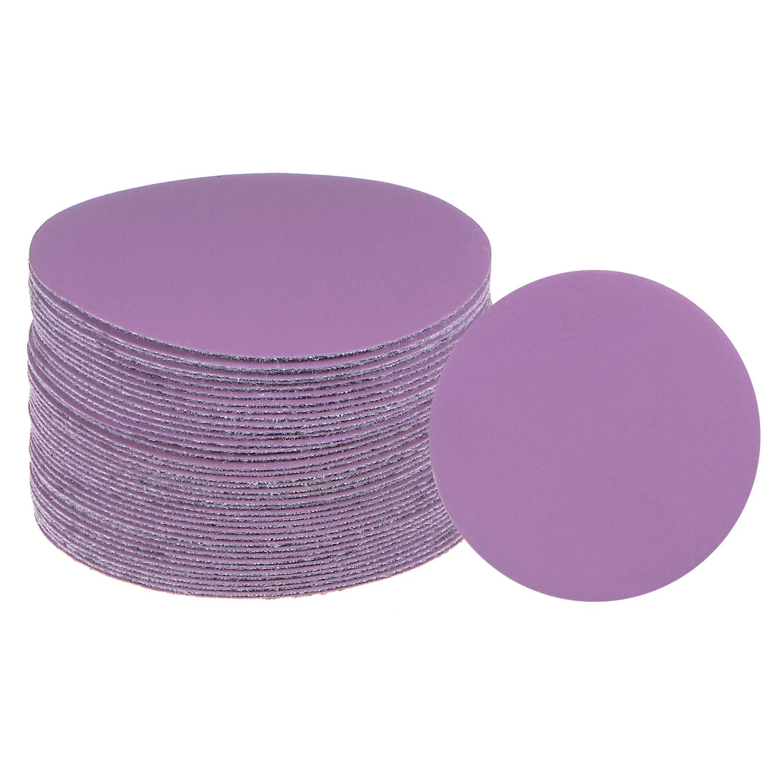 uxcell 40pcs 800 Grit Purple Sanding Discs 3 Inch Hook and Loop Aluminum Oxide Orbital Sanding Pads Paper Wet Dry Polish for Metal Woodworking Drywall