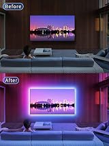 GIPOYENT LED TV Backlight 7M RGB Bluetooth Music Sync 65-85 inch 23ft view 4