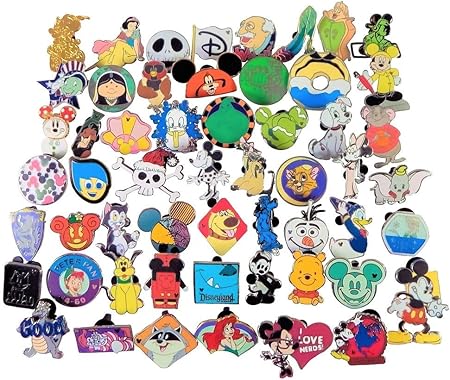 Amazon Plovf ディズニー ピン トレーディング 詰め合わせ ピンロット ピン 50個 ダブルなし トレード可能 トレカ 通販
