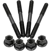 High Performance Cylinder Head Studs Head Bolts Kit for Predator 212 Performance Parts for Honda GX200 GX160 Alloy Steel Studs with High Strength Thickened Flange Nuts for CT200U for Tillotson 196-225