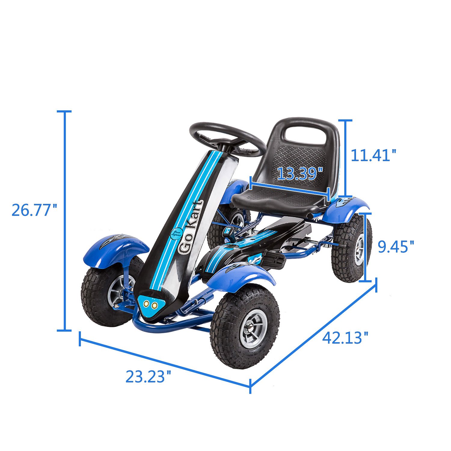 Pedal Car Tire Glue, Amazon Com Kinbor Go Kart Pedal Carpedal Powered Ride On Toys For Boys Girls With Adjustable Seat Blue Toys Games, Pedal Car Tire Glue
