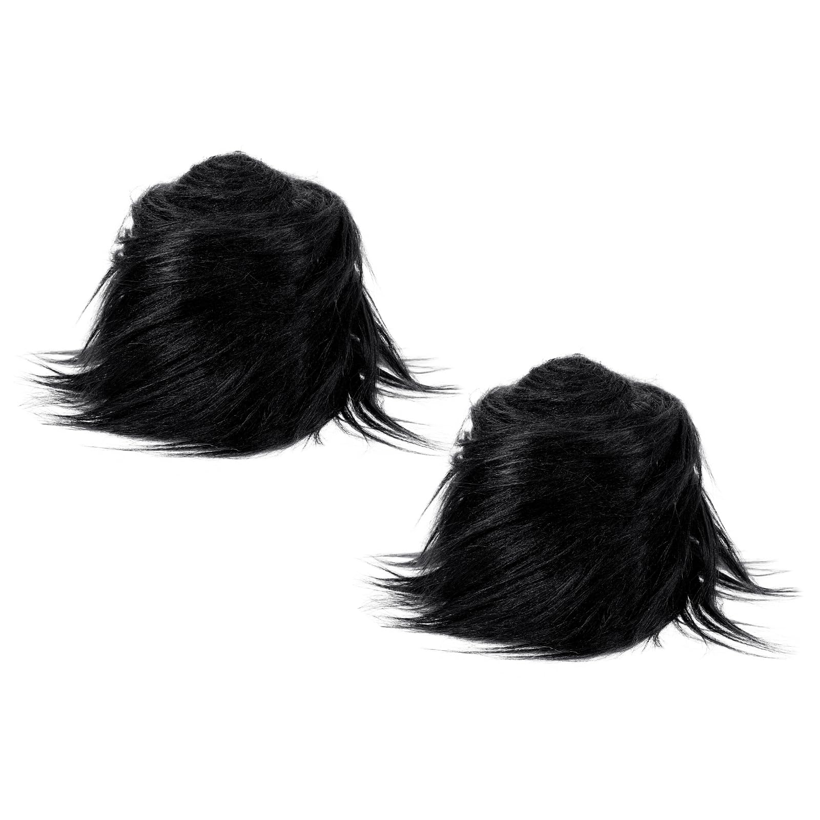 PATIKIL Plush Faux Fur Fabric Precut Strips, 2 Pcs 59" x 4" Fluffy Faux Fur Ribbon for DIY Crafts Christmas Halloween Gnome Beard, Black