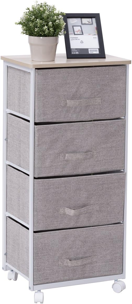 COSTWAY Korbregal Korbkommode Nachttisch Beistellschrank Flurtisch