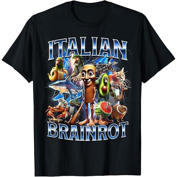 T-shirt Italian Brainrot - Coupe Classique, Léger, Manches à Double Couture - 11