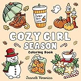 Cozy Girl Season: Bold and Easy Coloring Book for Adults & Teens, Featuring Fall, Halloween, and Christmas Designs | Simple, 