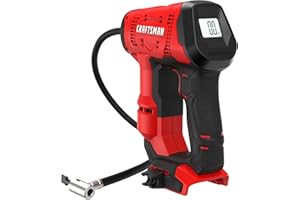 CRAFTSMAN V20 Air Compressor Portable, Cordless Tire Inflator, Up To 150 PSI Tire Pump, with Digital Pressure Gauge, Tool Only (CMCE521B)