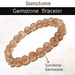 Sunstone Crystal Bead Bracelet – Healing Crystal