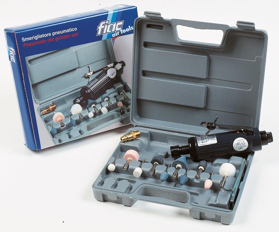 Air Sander Set Air Travel Fiac 1040 with 10 Accessories