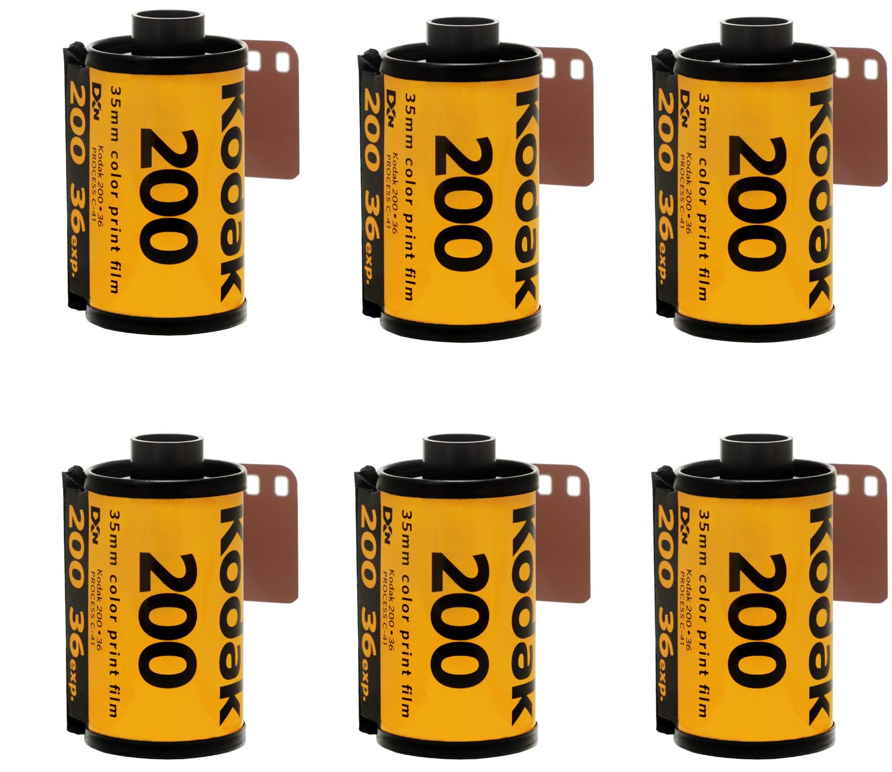 Kodak Gold 200 35mm Film Bundle, 6 Rolls (2x3 Pack), 36 Exposures Each, for 35mm Film Camera Includes Balveli Premium Microfiber Cloth-Kodak 6 Roll Pack