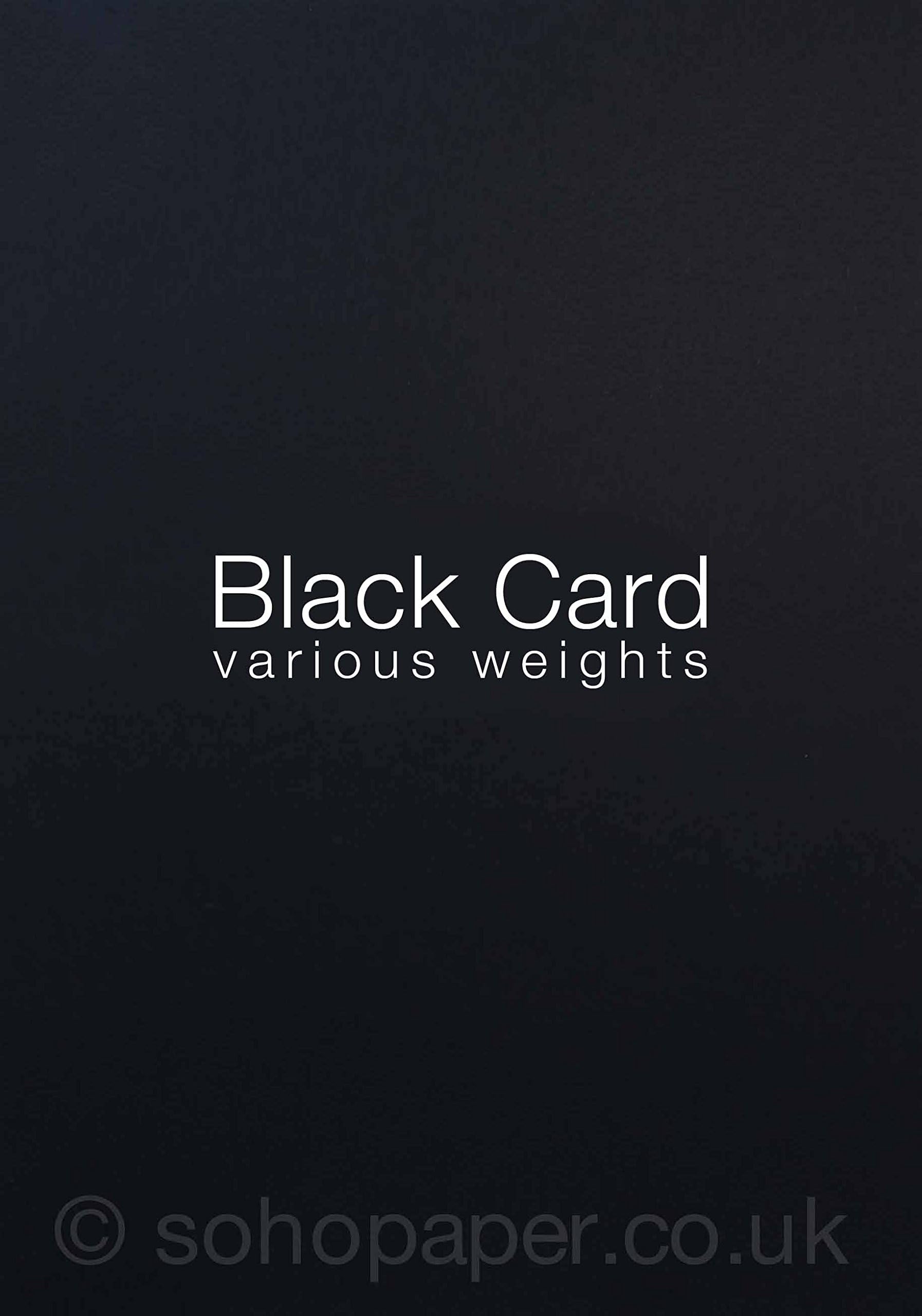 Black Card and Black Paper A4-25 Pack - 90g-120g-170g-200g-250g-320g - Soho Paper (250gsm)