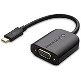Cable Matters USB-C to VGA Adapter in Black (Thunderbolt 3 Port Compatible) for 2016/2017 Macbook Pro, Dell XPS 13/15, Lenovo Yoga 910, HP Spectre x360, Microsoft Surface Book 2 and More