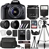 Canon Cameras EOS 2000D / Rebel T7 Digital SLR Camera Body w/Canon EF-S 18-55mm f/3.5-5.6 Lens 3 Lens DSLR Kit Bundled with C