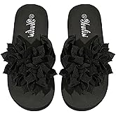 GORGLITTER Women's Beach Bow Flat Sandals Flip Flops Cute Trendy Vacation Round Open Toe Thong Slide Sandals Shoes Fashion 2026