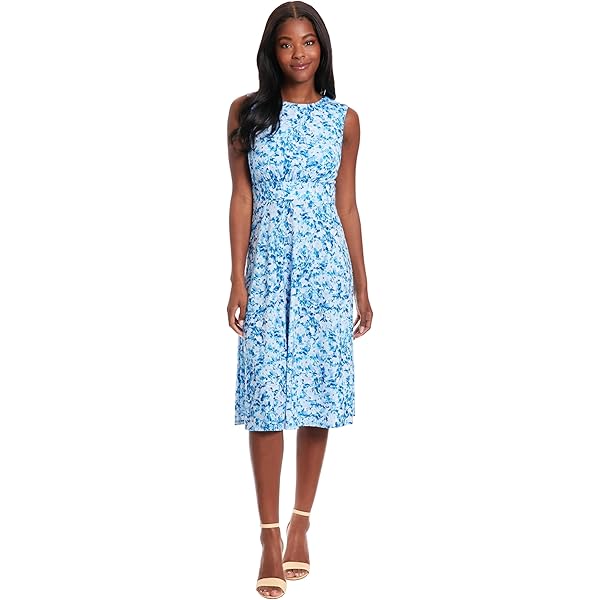 Calvin Klein Womens Sleeveless Floral Fit and Flare, Cham Multi, 2 at  Amazon Women's Clothing store