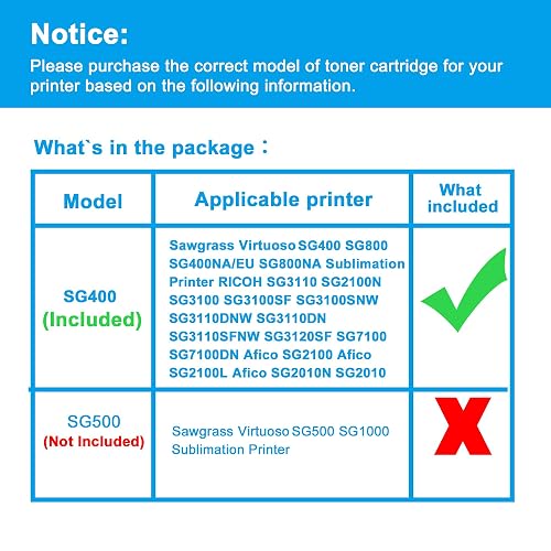 thumbnail image 2 of NEXTPAGE SG400 Sublimation Ink Black Compatible With Sawgrass Virtuoso SG400 SG800 Ricoh Aifcio SG3100 SG3110 SG71000 Sawgrass Sublimation Printer 2 of 10