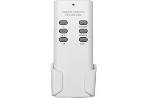 COMFORT DIRECT UC7848T Ceiling Fan Remote Control W/Wall Holder for Hunter Fans 5 Dip Switch