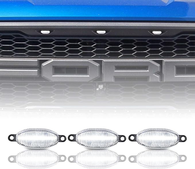 White LED Grille Running Marker Lights Compatible with 2010