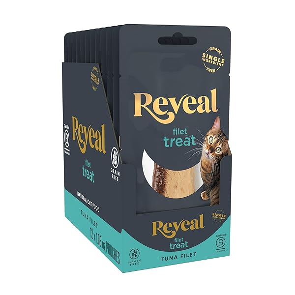 REVEAL NATURAL WHOLE PROTEIN FILLET CAT TREATS, SINGLE...