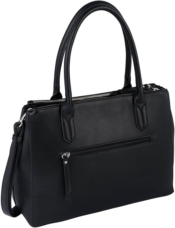 Roma, Borsa Shopper Donna, Nero (Black), 36x14x27