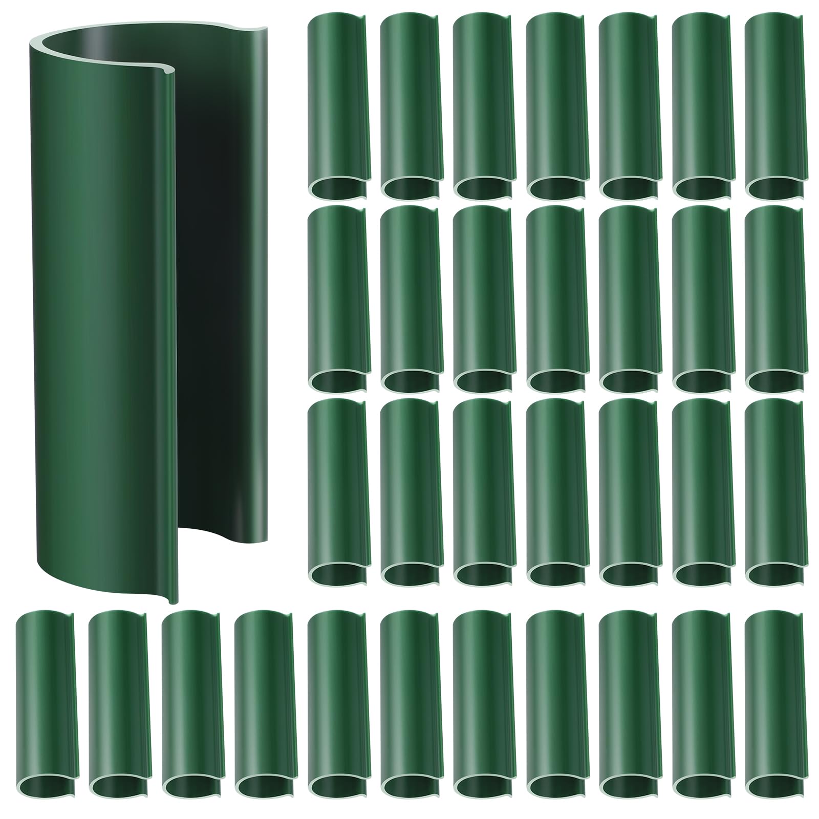 Photo 1 of Jetec 32 Pcs PVC Pipe Clips Pool Cover Clamps for Above Ground Pool Greenhouses, Row Covers, Garden, Shelters, Bird Protection, 2.4 Inch Long(for 1 Inch PVC Pipe,Green)
