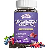 Babivek Ashwagandha Gummies 3000mg - 60 Count (30-Day Supply) for Stress Relief & Immune Support with Maca, L-Theanine, GABA, Turmeric - Mixed Berry Flavor