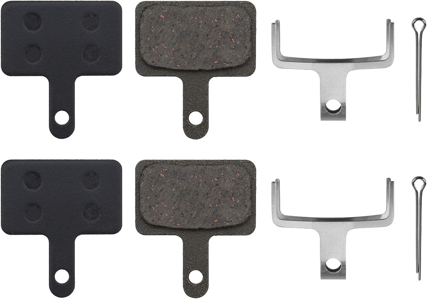 2 Pairs Replacement Disc Brake Pads Resin Semimetallic for Tektro A10