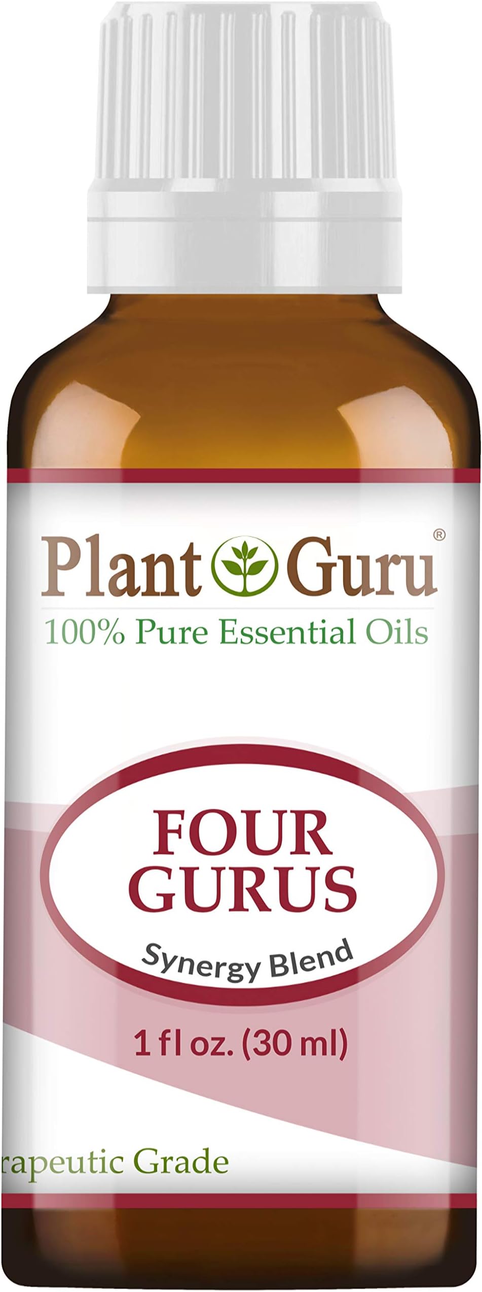 Four Gurus Essential Oil Blend 1 oz / 30 ml 100% Pure Natural Therapeutic Grade Blended with Clove, Cinnamon, Lemon, Rosemary Eucalyptus for Aromatherapy Diffuser and Immune Support