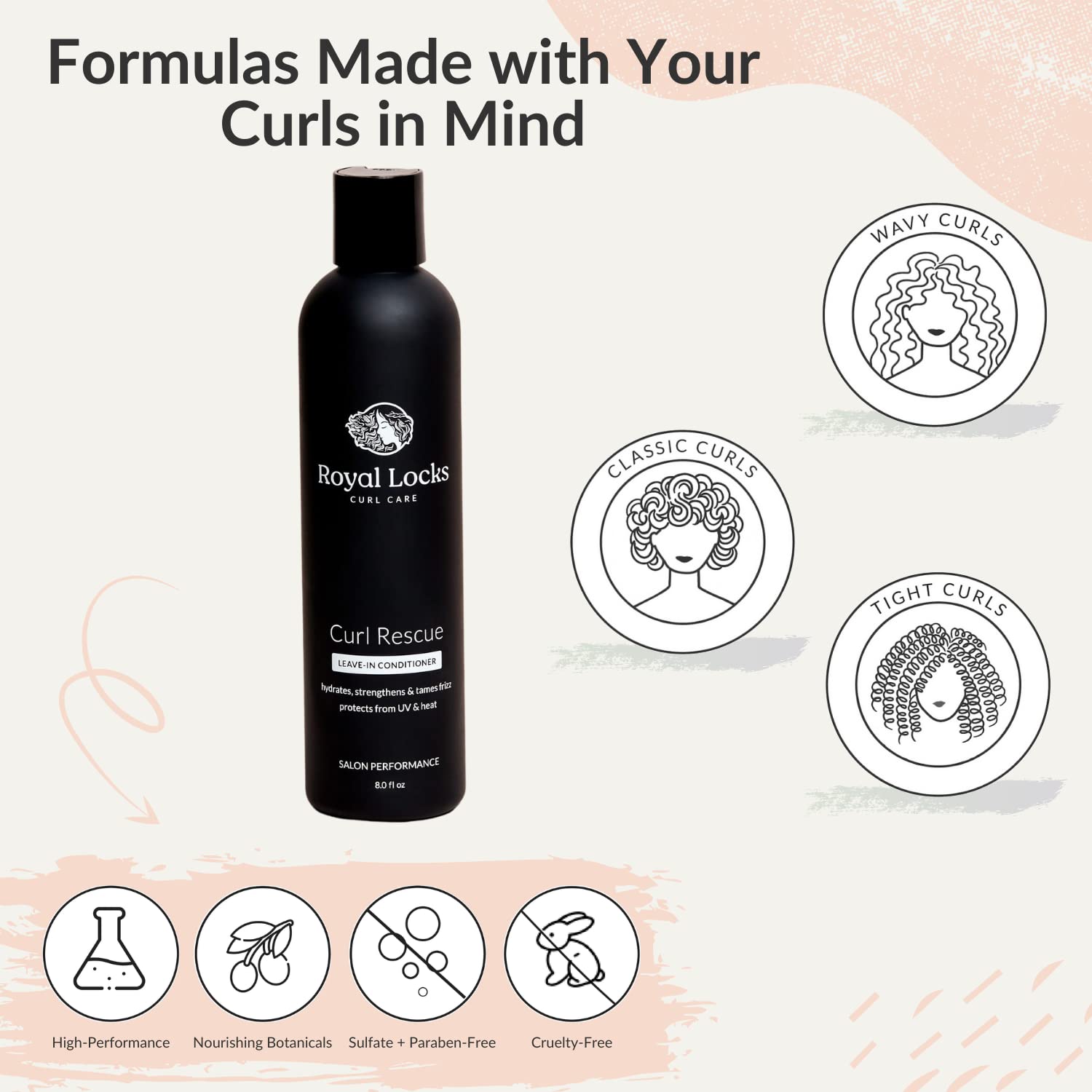 Royal Lock Mua Royal Locks Curl Rescue Leave In Conditioner for Curly Hair - Add ...