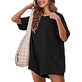 TAQCUX Rompers for Women Athletic Workout Hot Shot Tee Romper Casual Oversized Jumpsuits Overalls
