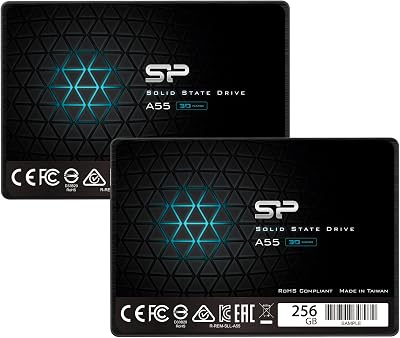 Silicon Power 256GB SSD A55 3D NAND 2.5 inch SATA III 7mm SLC Cache