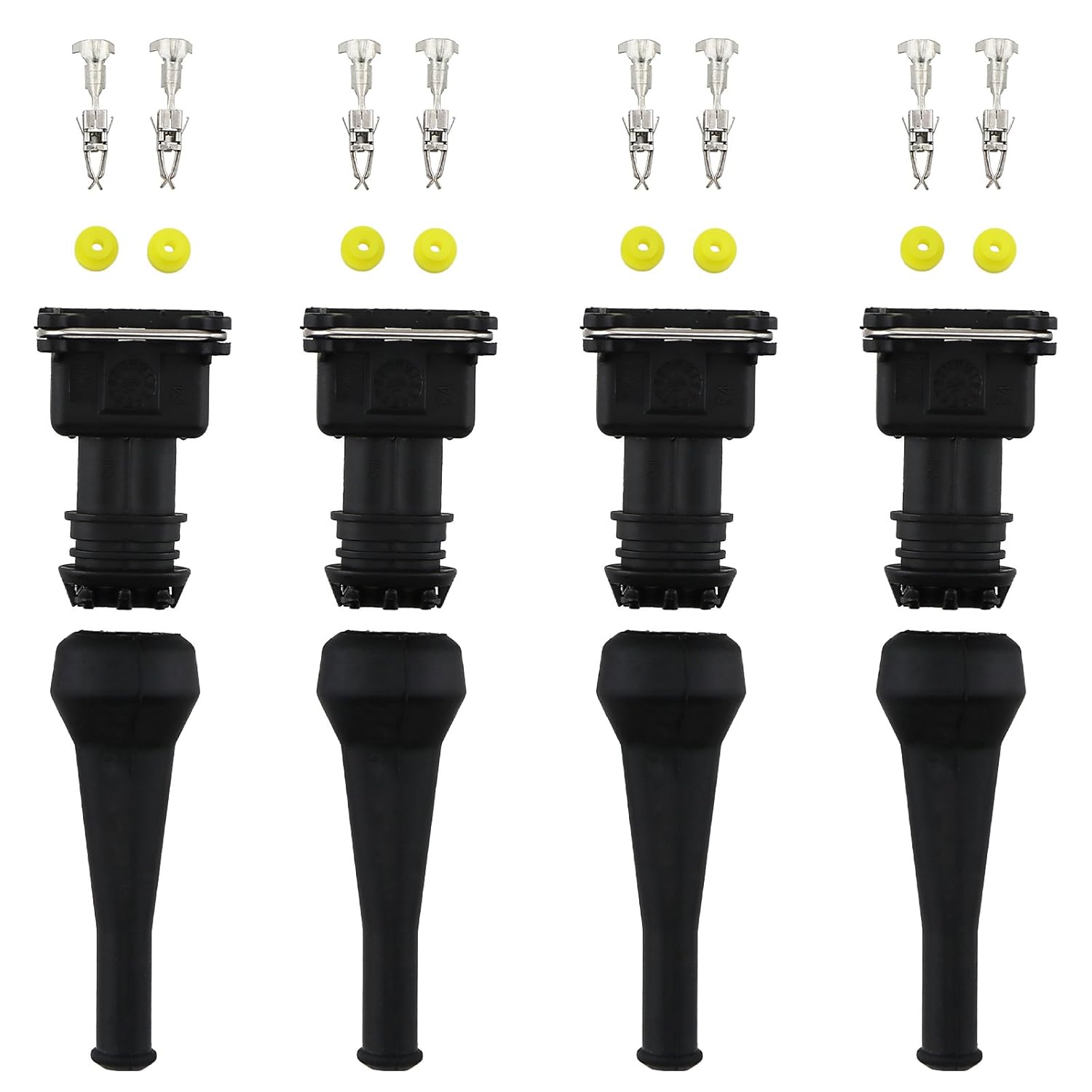 D2D 4pcs Fuel Injector Connector EV1 Waterproof 2 way Injector Wiring